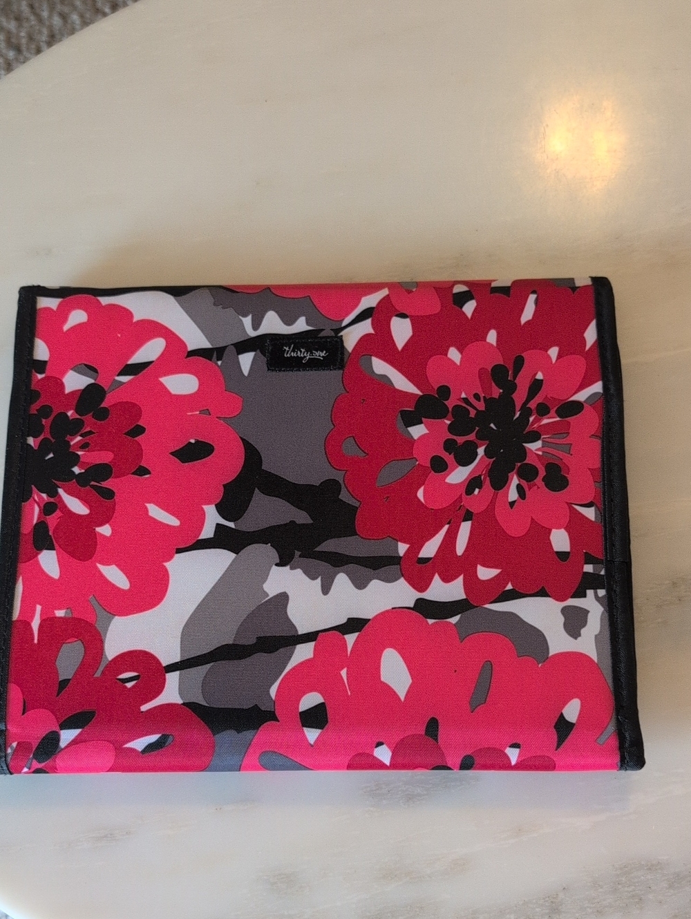 Thirty-One Pink Floral Organizer Clutch